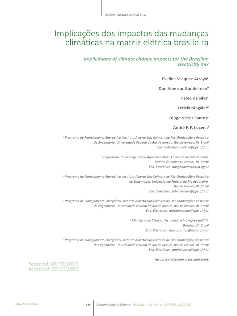 Implica es dos impactos das mudan as clim ticas na matriz el trica