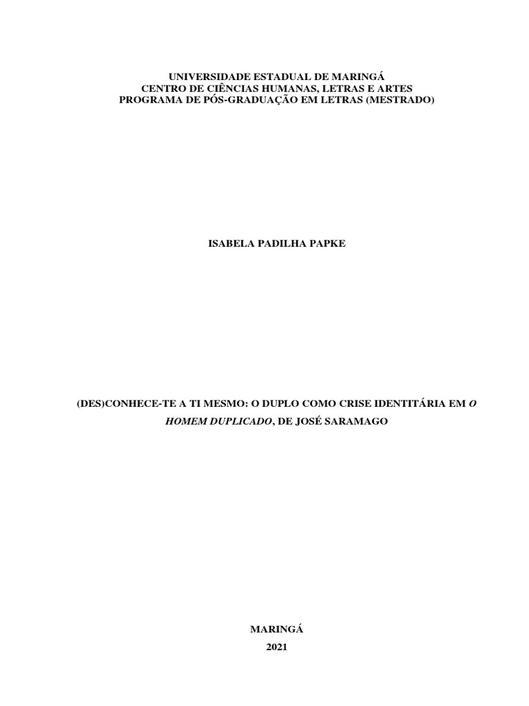 Dissertação de Mestrado Isabela Papke | PDF | Sociologia | Crítica