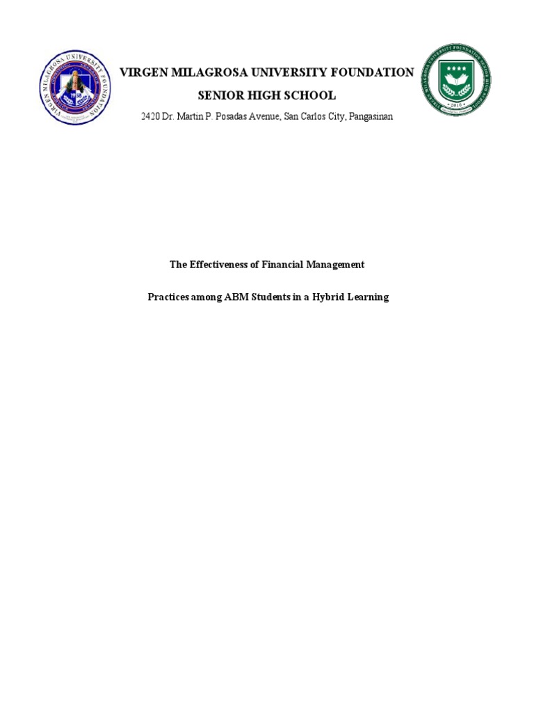 Effectiveness of Financial Practices in ABM | PDF | Financial Literacy ...