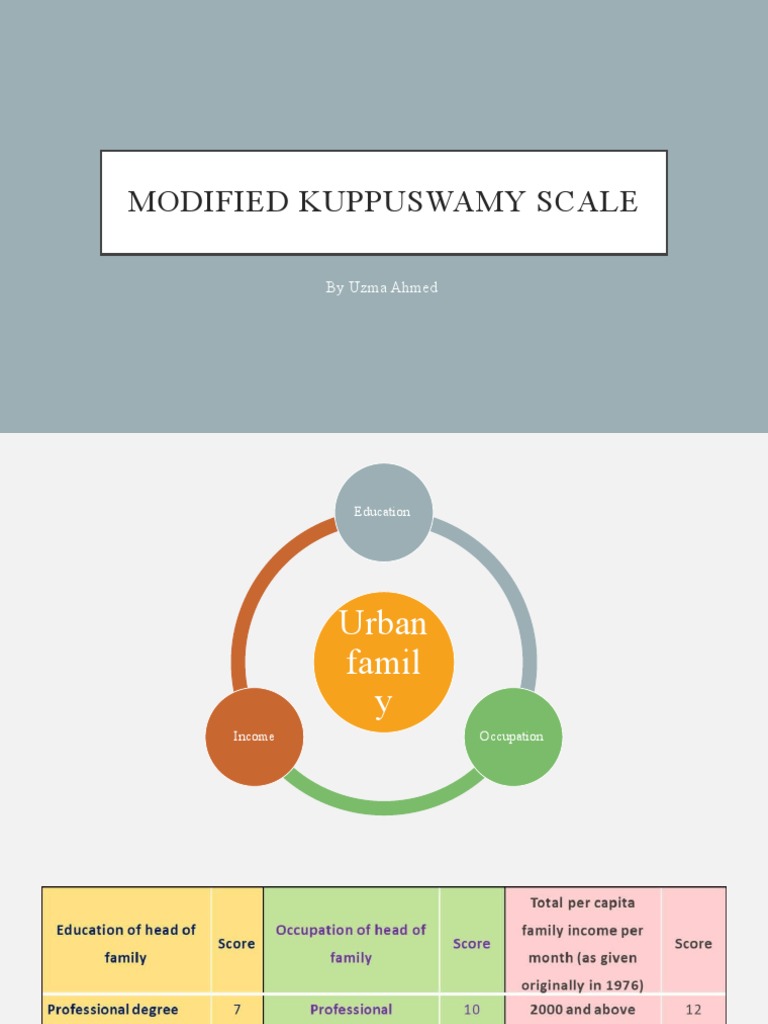 Modified Kuppuswamy Scale PDF