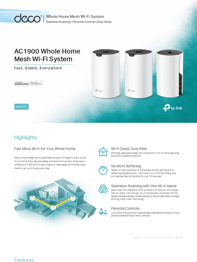 Deco S7 (EU&US) 1.20&1.0 - Datasheet | PDF