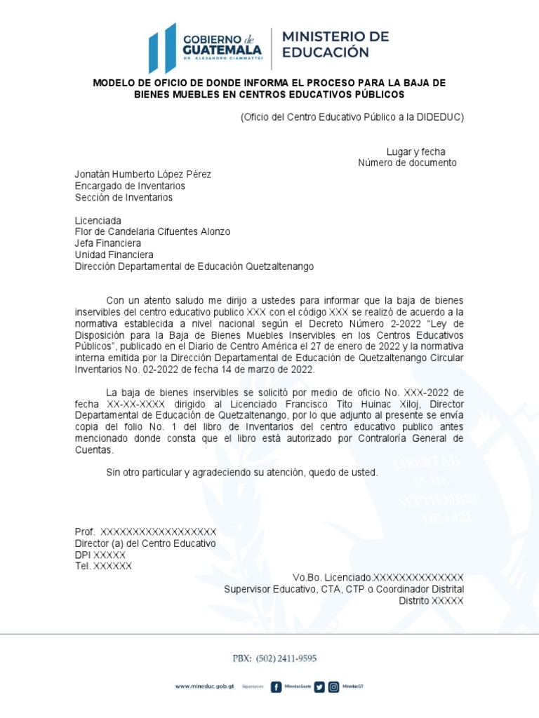 Modelo Oficio | PDF