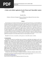 A Study On The Mobile Application Security Threats and Vulnerability Analysis Cases