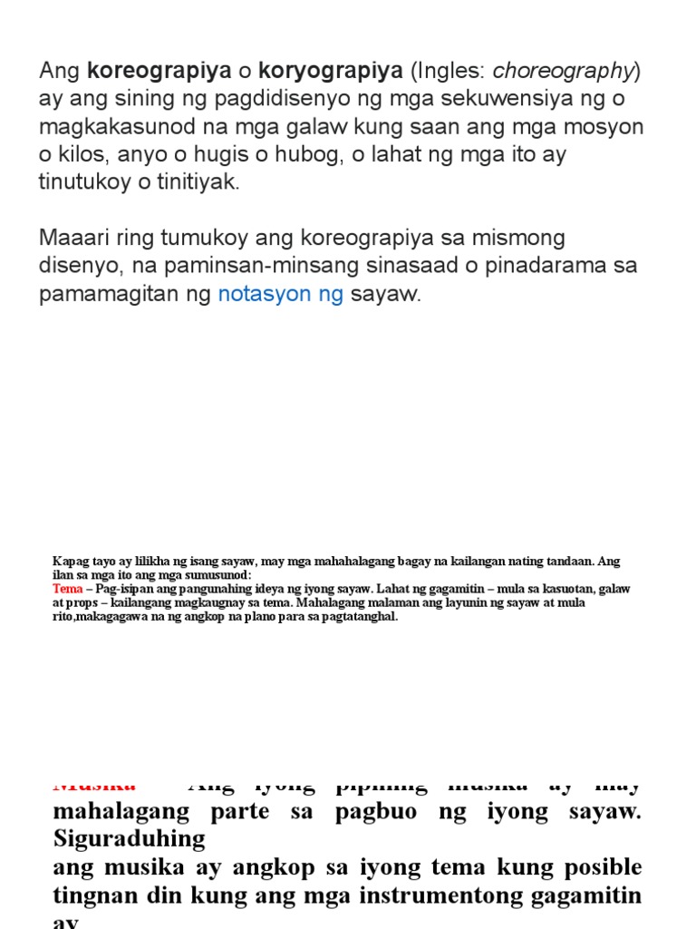 Choreography Grade 5 PDF