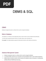 DBMS & SQL