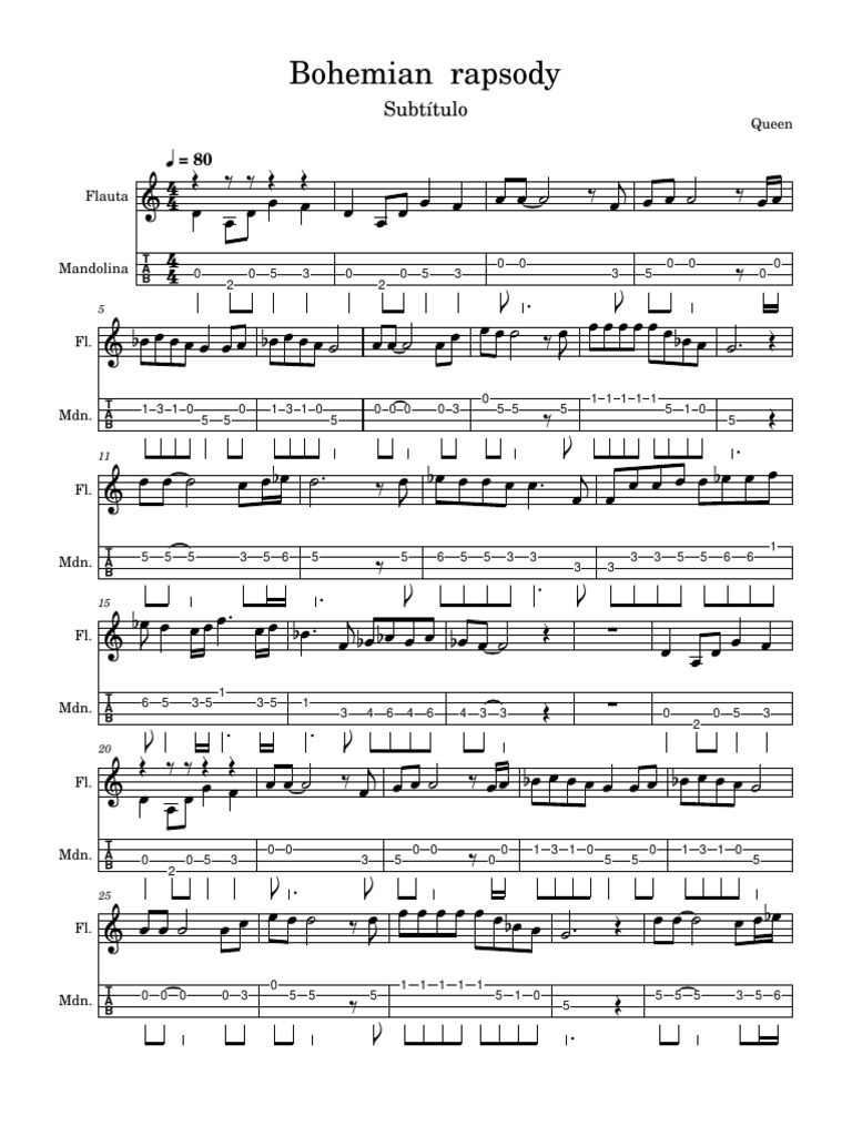 Bohemian Rapsody PDF