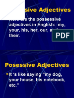 Posessive Adjectives