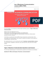 40 Important Types of Business Communication Questions and Answers With PDF