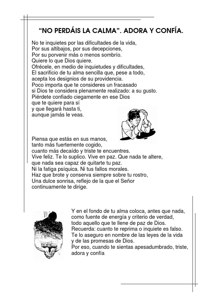 Paz y Confianza en la Adversidad | PDF