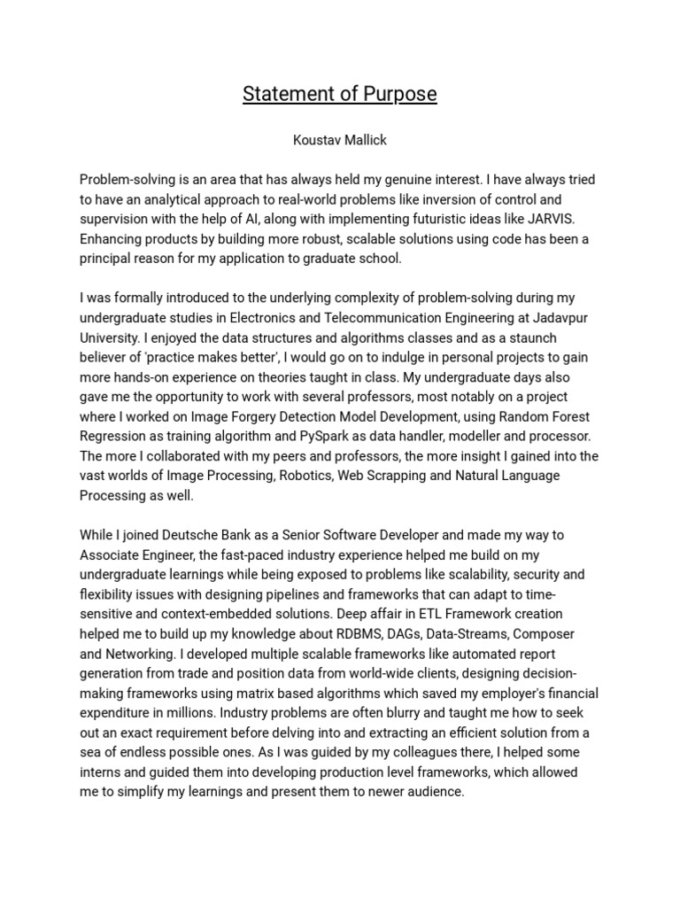 SOP Koustav Purdue | PDF