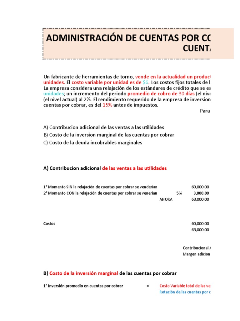 Análisis de Cuentas por Cobrar y Utilidades | PDF | Economias