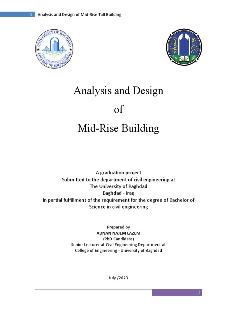 Mid-Rise Building Design Analysis | PDF | Matrix (Mathematics) | Finite ...