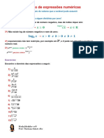 Lista de Domínio de Expressões Numéricas