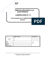 Lab 13 Aplicaciones Transformada de Laplace 2023 - 1