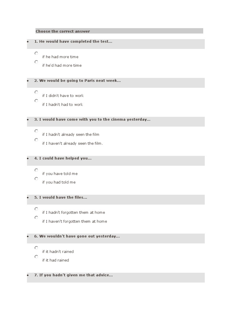 Choose The Correct Answer | PDF