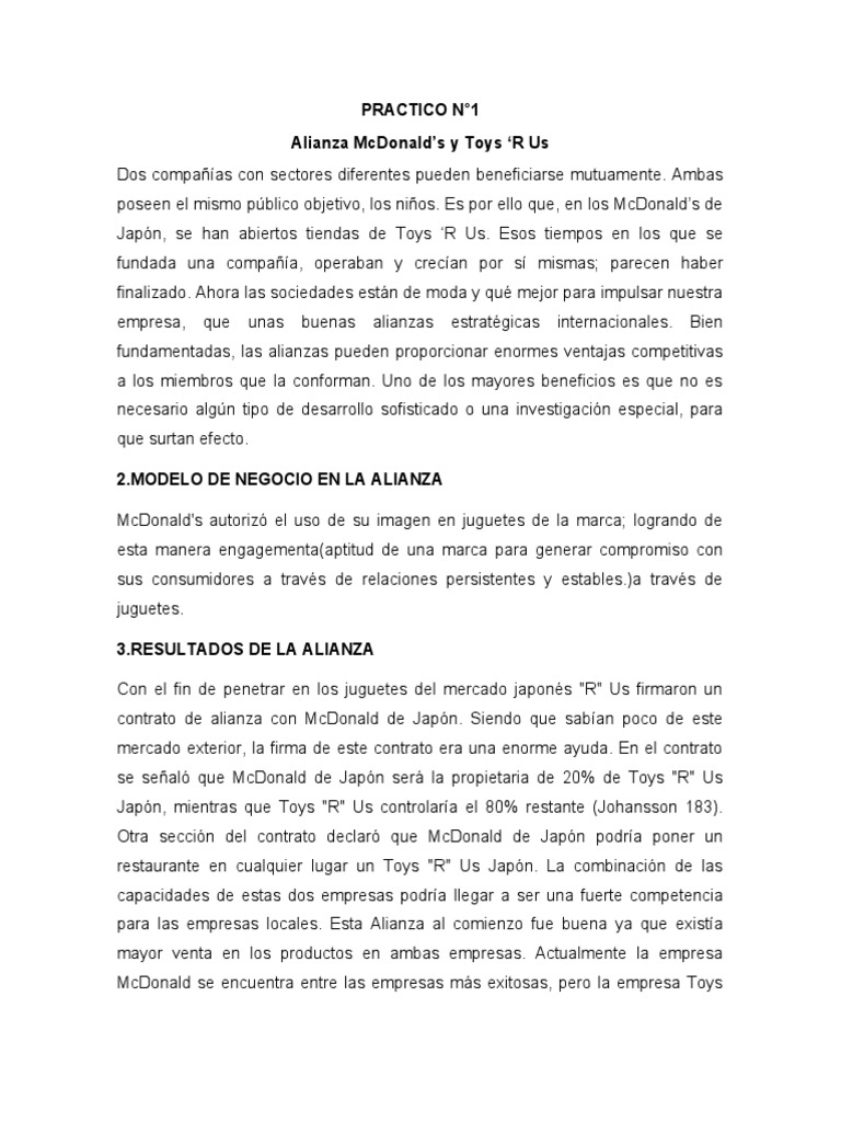 Alianza MC Donalds PDF