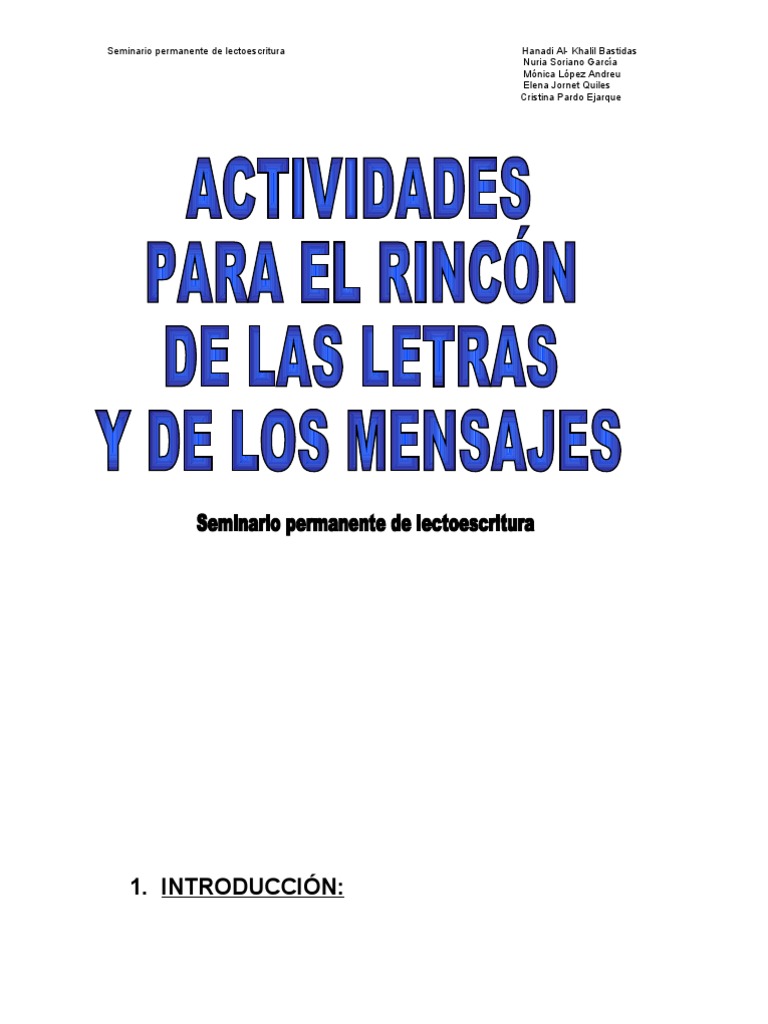 Rincon Letras | PDF | Escritura | Palabra