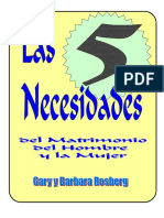 12. Las cinco necesidades del Matrimonio