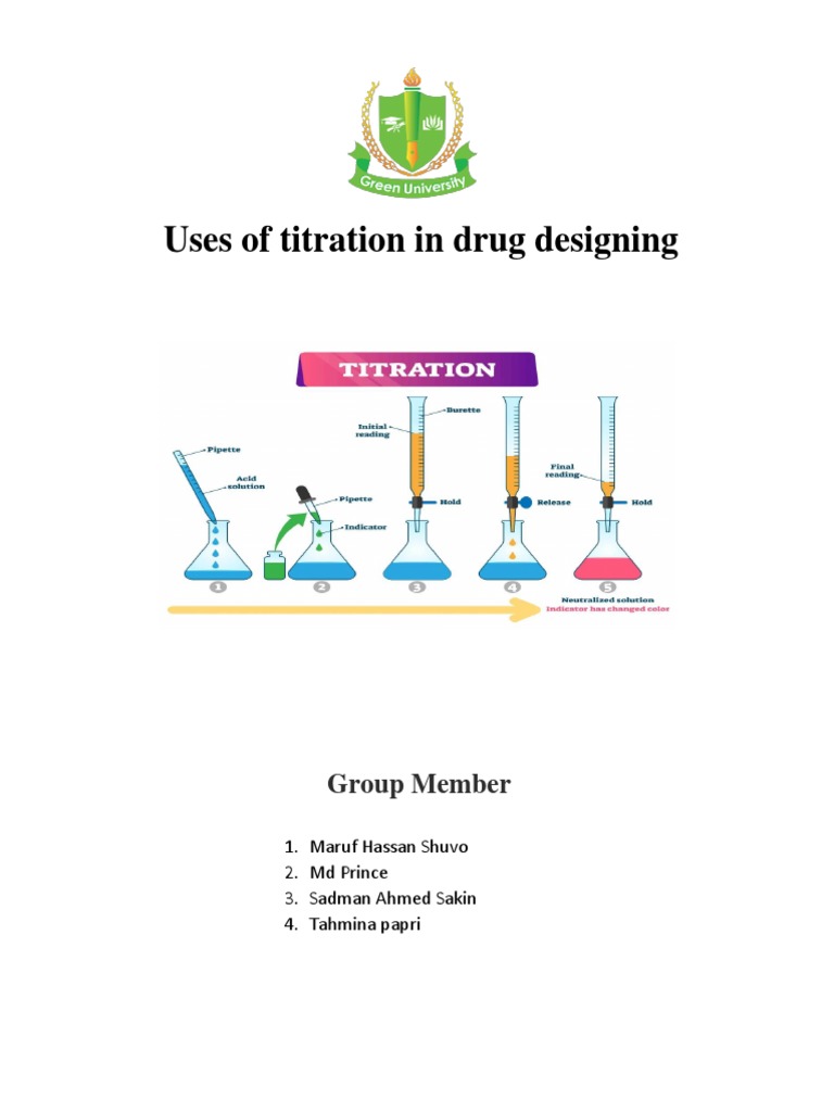 Uses of Titration in Drug Designing PDF Pharmaceutical Formulation