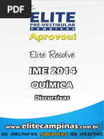 Elite Resolve IME 2014 Quimica Discursivas