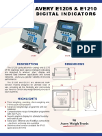 Avery E1205 and E1210 Digital Indicators Brochure 1058