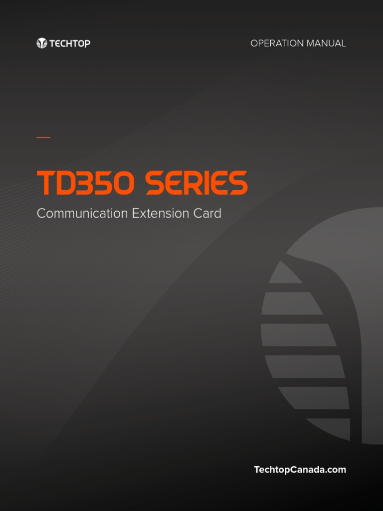 Techtop TD350 Communication Extension Card - V1.2 | PDF