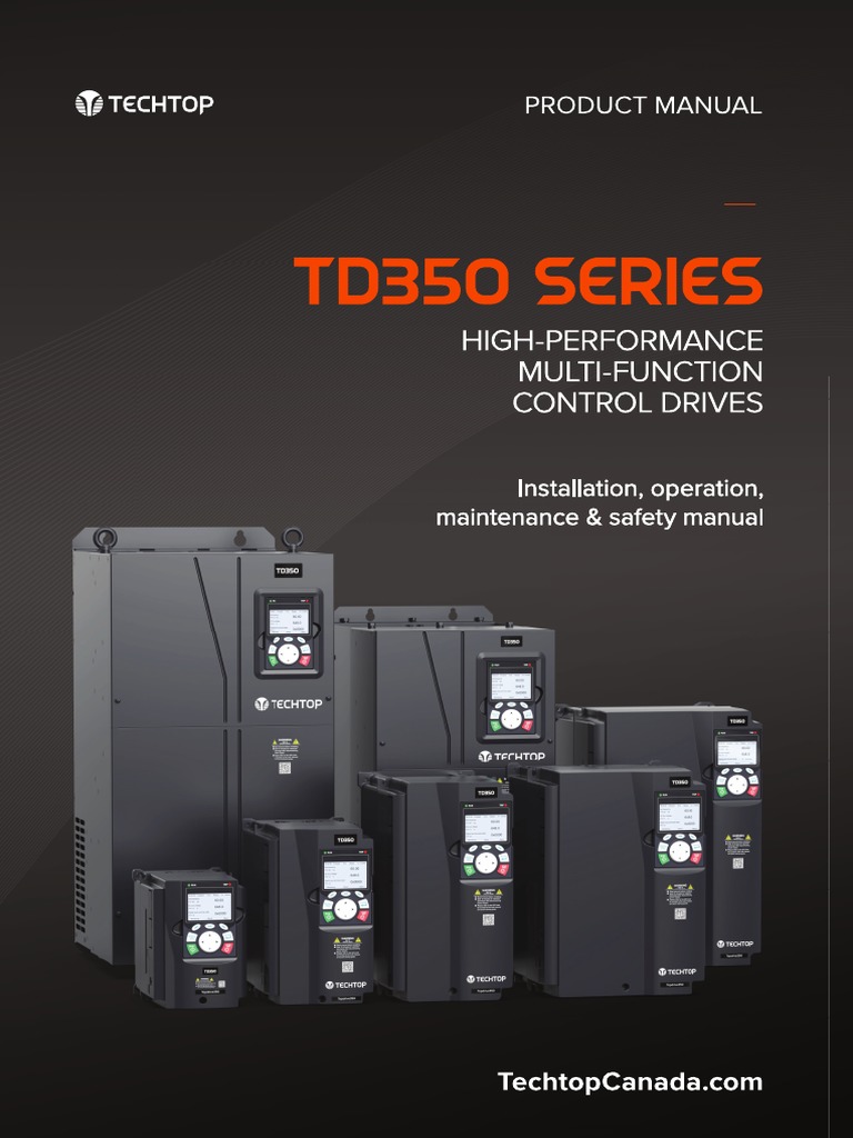 Techtop UserManual Topdrive350 Series | PDF | Electric Motor | Electric ...