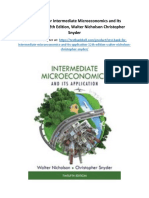 Test Bank For Intermediate Microeconomics and Its Application 12th Edition Walter Nicholson Christopher Snyder