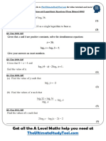 Y1 Pure Laws of Logarithms and Logarithmic Equations Exam Questions