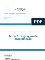 Tema 2. Linguagem de Programação