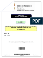 Physical Sciences p2 Grade 10 Nov 2016 Eng1