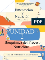 Tema 2.1. Metabolismo de Los Carbohidratos - Alimentación y Nutrición - ITSL
