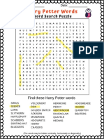 Harry Potter Word Search Puzzletainment Website