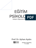 Eğitim Psikolojisi: Prof. Dr. Ayhan Aydın