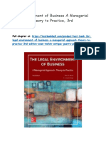 Test Bank For Legal Environment of Business A Managerial Approach Theory To Practice 3rd Edition Sean Melvin Enrique Guerra Pujol