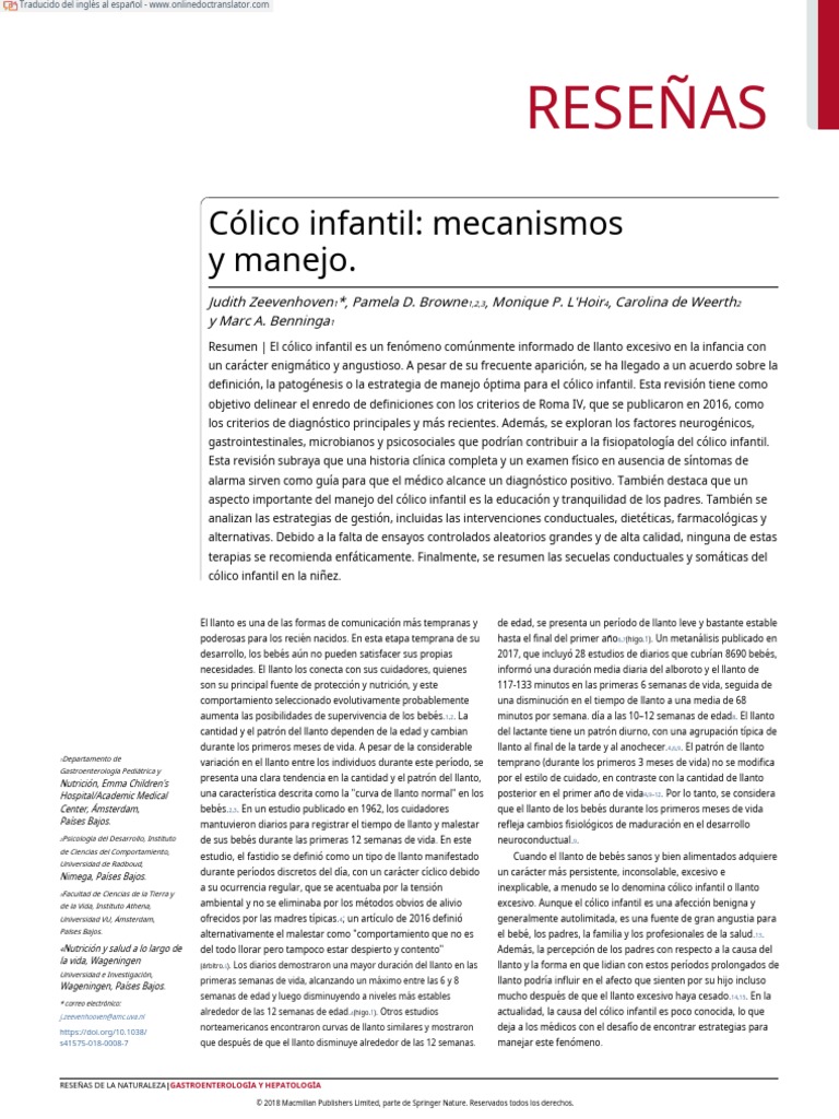 S2.B8 Infant Colic. Mechanisms and Management PDF Inflamación