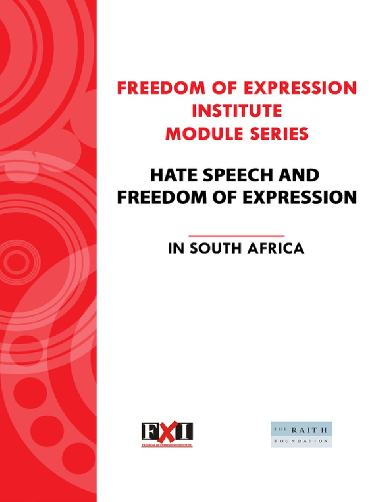 Hate Speech and Expression in SA | PDF | Freedom Of Speech | Hatred
