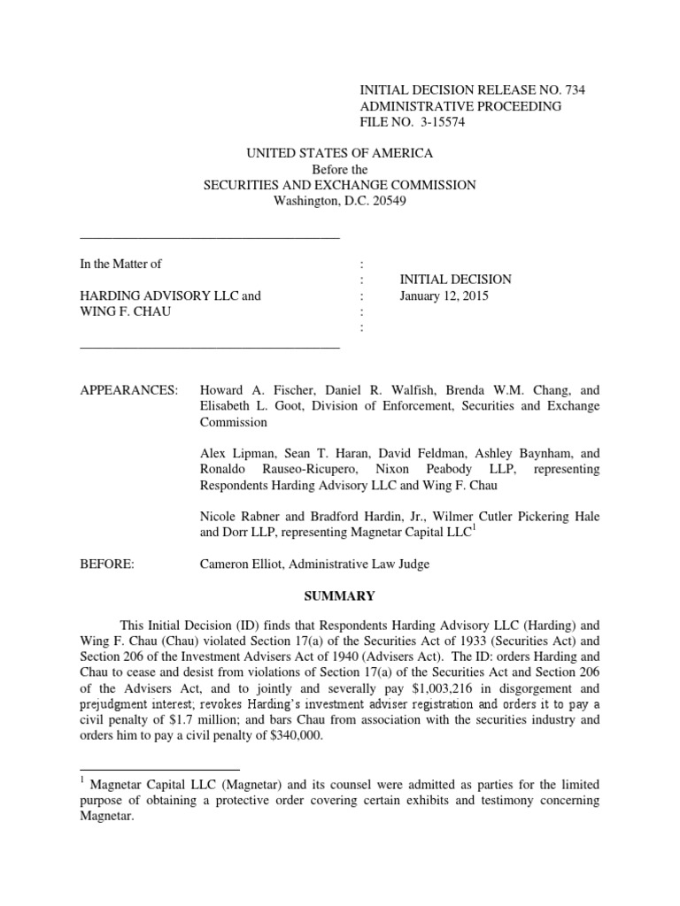 Harding advisory llc and wing f chau download free pdf