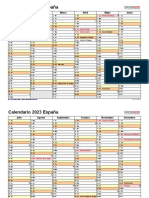 Calendario 2023 Horizontal 2 Paginas