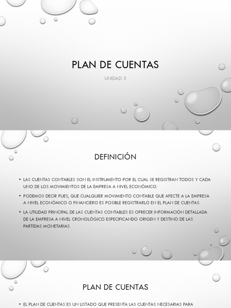 Unidad III - Plan de Cuentas | PDF | Contabilidad | Economias