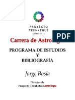 Programa y Bibliografía de La Carrera de Astrologíaa