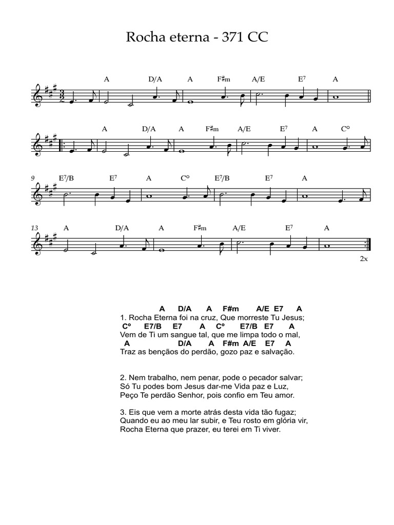 Rocha Eterna - 371 CC - Partitura Completa | PDF | Crença e doutrina ...