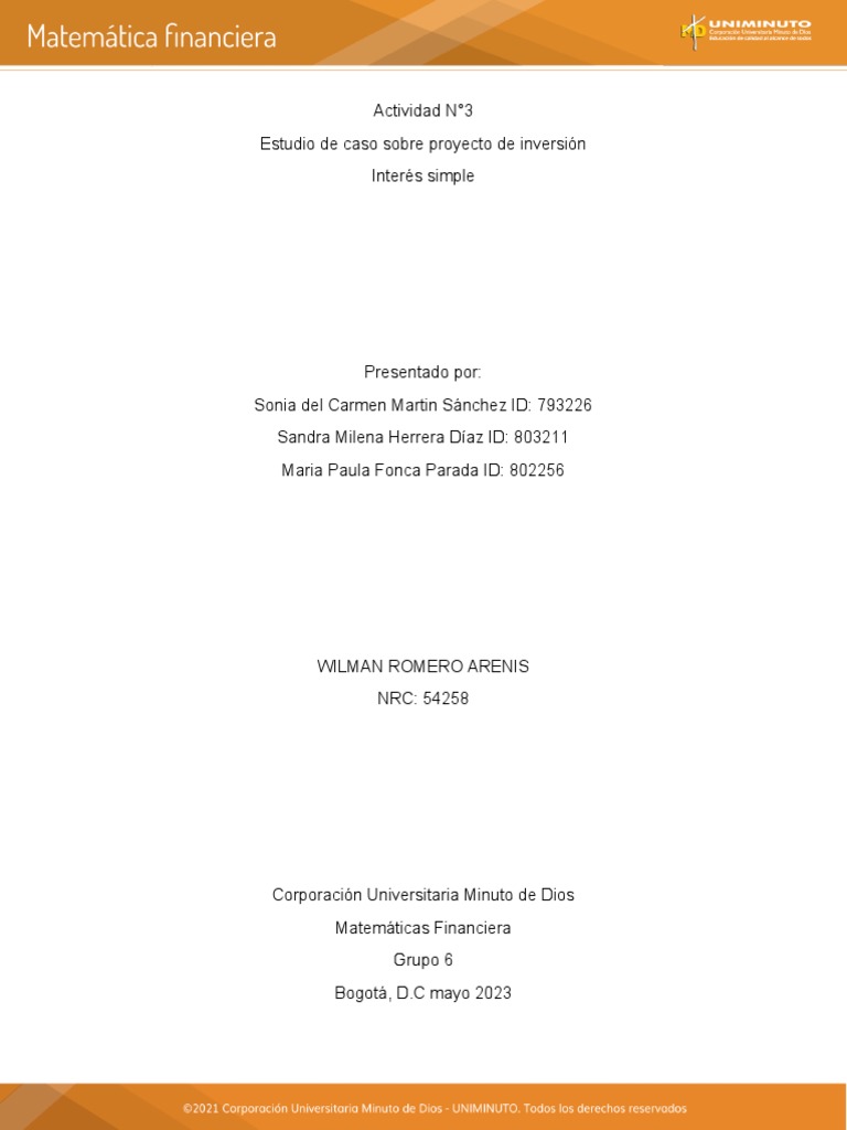 Actividad 3 Matematicas Financiera | PDF