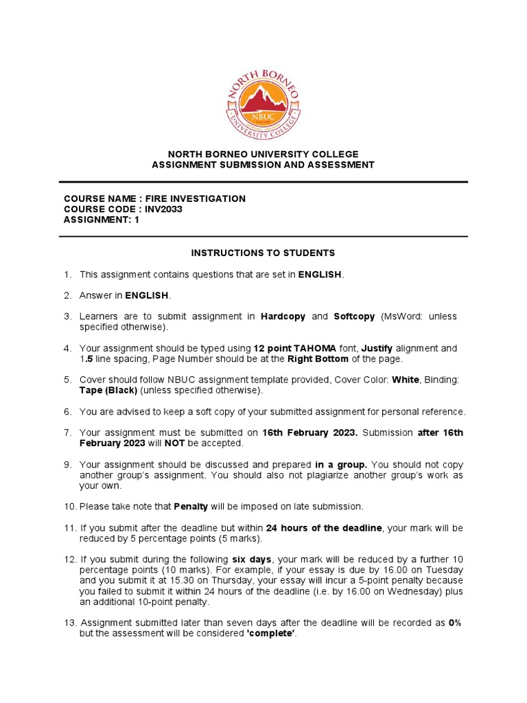 Fire Safety Plan Assignment Guidelines | PDF | Fire Safety | Emergency ...