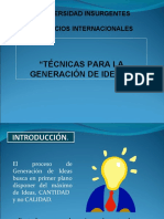 Clase 1tecnicas para La Generacion de Ideas Des Org