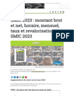 SMIC 2023 - Montant Brut Et Net, Horaire, Mensuel, Taux Et Revalorisation SMIC 2023 - Guide Épargne
