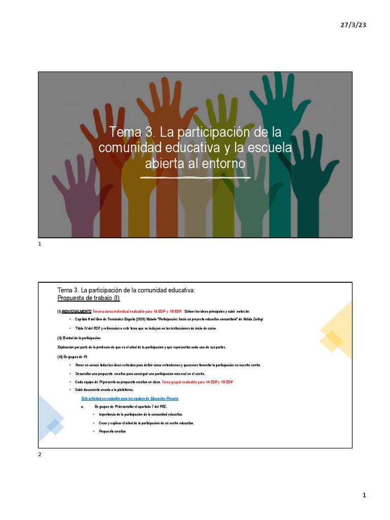 Participación de la Comunidad Educativa | PDF | Democracia | Ideologías ...