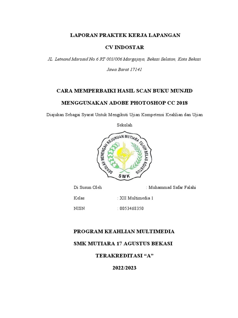 Perbaikan Hasil Scan di Indostar | PDF