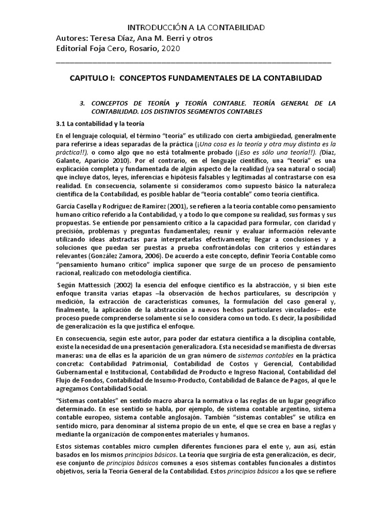 Introduccion A La Contabilidad Cap 1 Pdf Contabilidad Teoría
