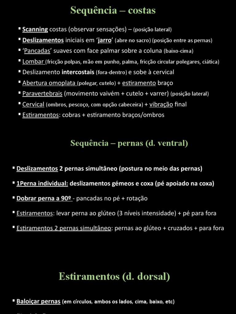 Massagem Terapêutica: Sequências Corporais | PDF | Coluna vertebral ...